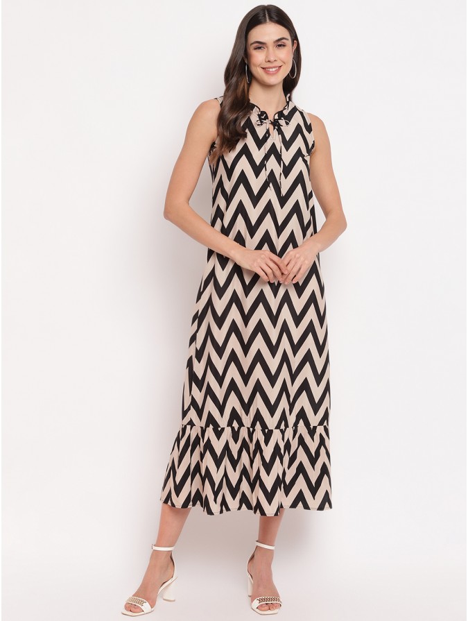 Zig zag 2024 print dress